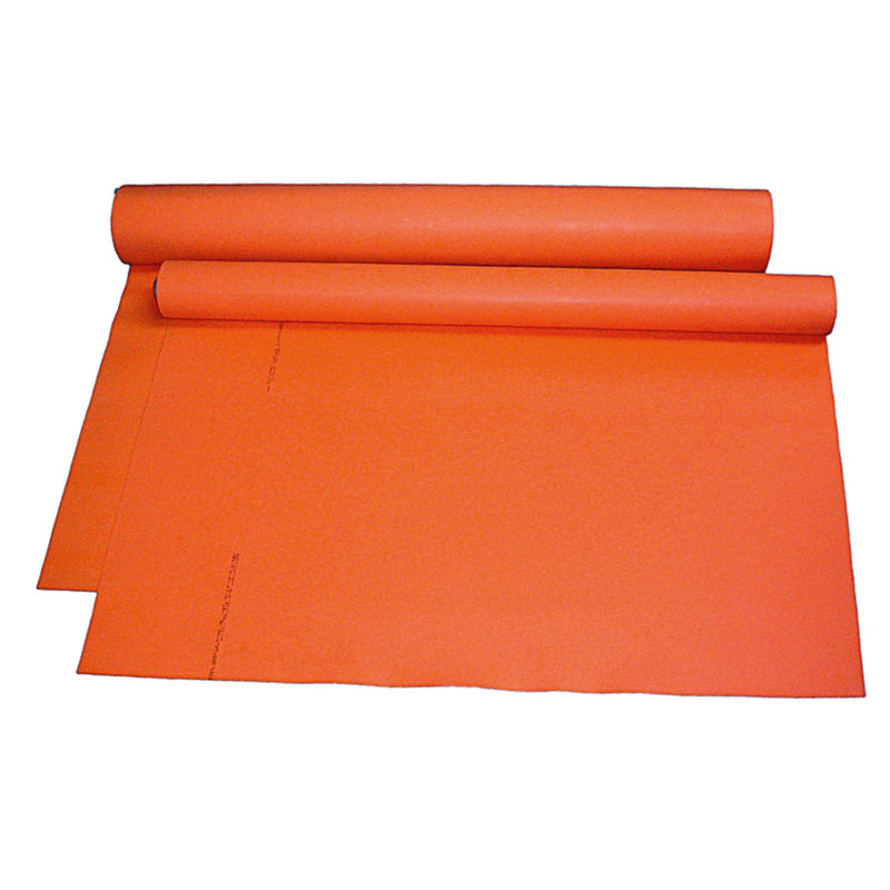 Orange shrouding to lay on body work