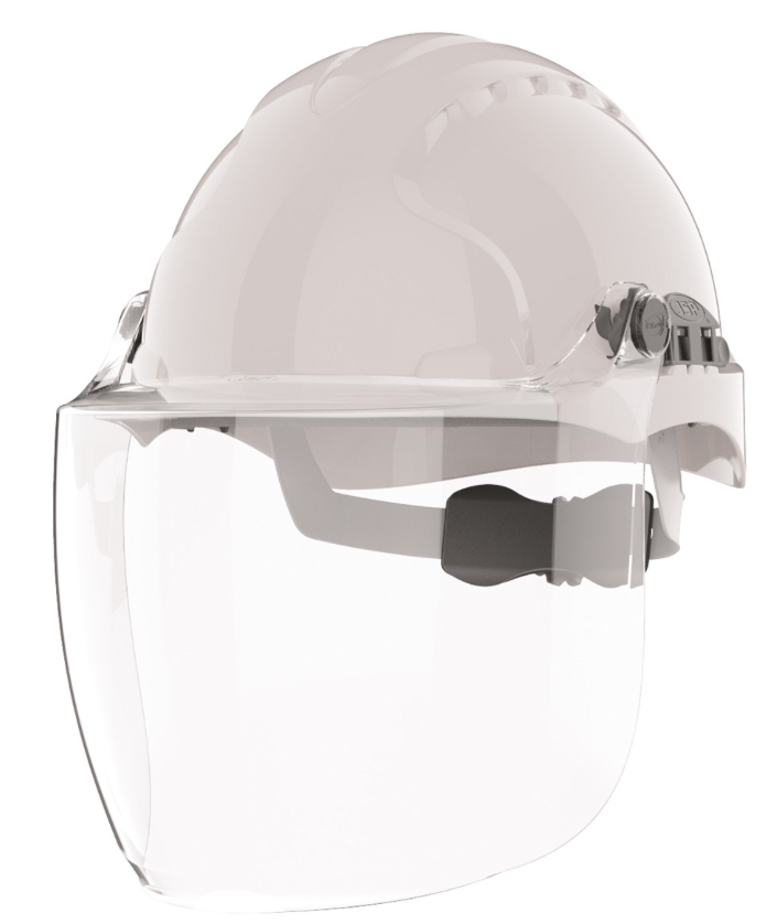 EvoGuard C2 Visor + EVO2 Non-Vented Safety Helmet Combined