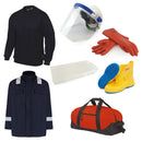 EV PPE Pack inc Gloves & Box Faceshield & Hard Hat Boots Jacket Trousers Polo Shirt & Holdall