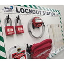 EV Lockout Station Inc 2 Padlocks Tuff Tags Pen & Cable Lockout